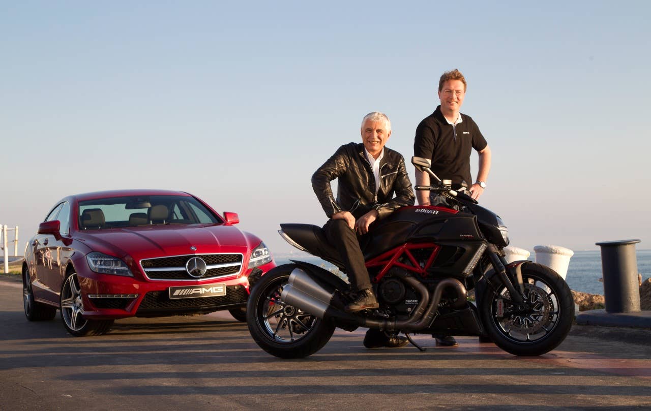 Ducati Diavel posing with AMG