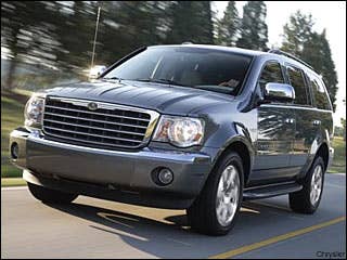 11. Chrysler AspenWhy it's great:  Large and luxurious, this SUV carries seven and has enough power for towing. Get more on the AspenWhat drivers say: "I feel very comfortable knowing how well it handles in the winter as well as the summer." -- Ecco432See More ReviewsWant One? See Best Deals || Get a QuoteBuy a Used Chrysler AspenUsed Aspens Under $15kUsed Aspens Under $25kFind Your Perfect Car