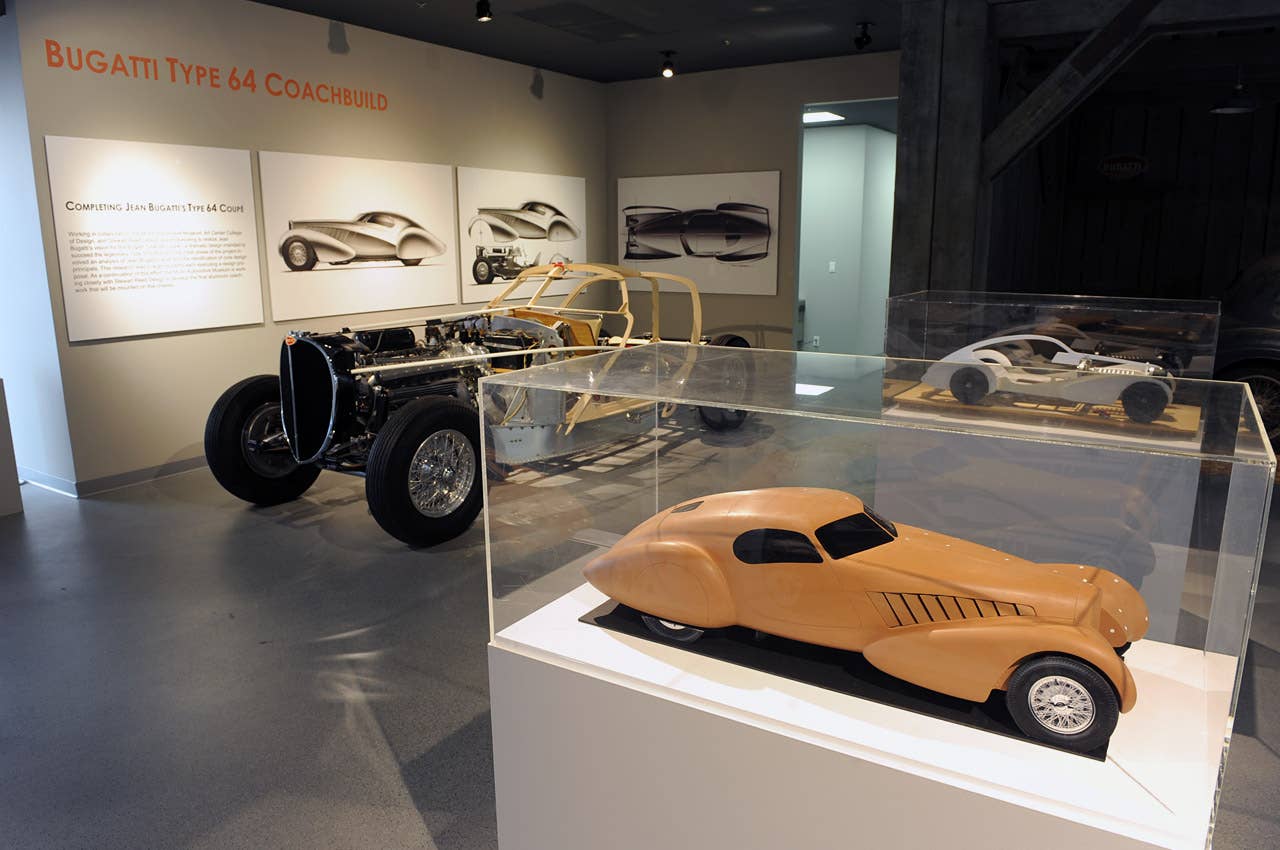 Winning Art Center clay model of the Bugatti Type 64 Coupe