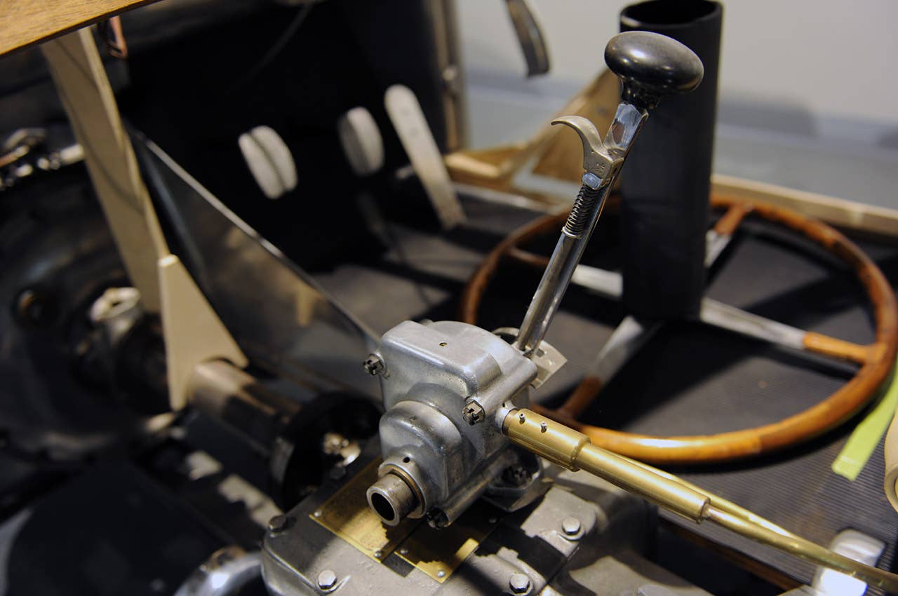 Four speed manual is a step up from the Type 57 three speed gear box