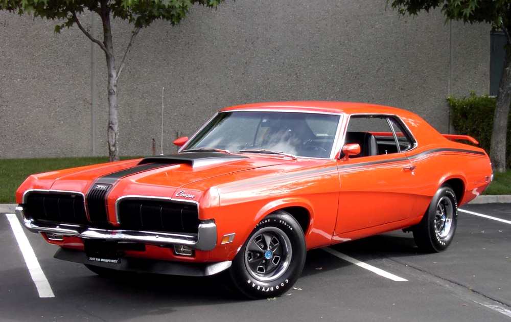 You're about to see a pattern develop. As near as we can tell, Mercury hit an early apogee in the late 1960s and early 1970s... and sadly it was all downhill from there. In any case, the car you see here is a 1970 Mercury Cougar Eliminator, which was the high point of Mercury's contribution to the muscle car wars and is highly sought after today. As you might expect, engine options were all V8s with displacements ranging from 302 to 428 cubic inches. More Power!