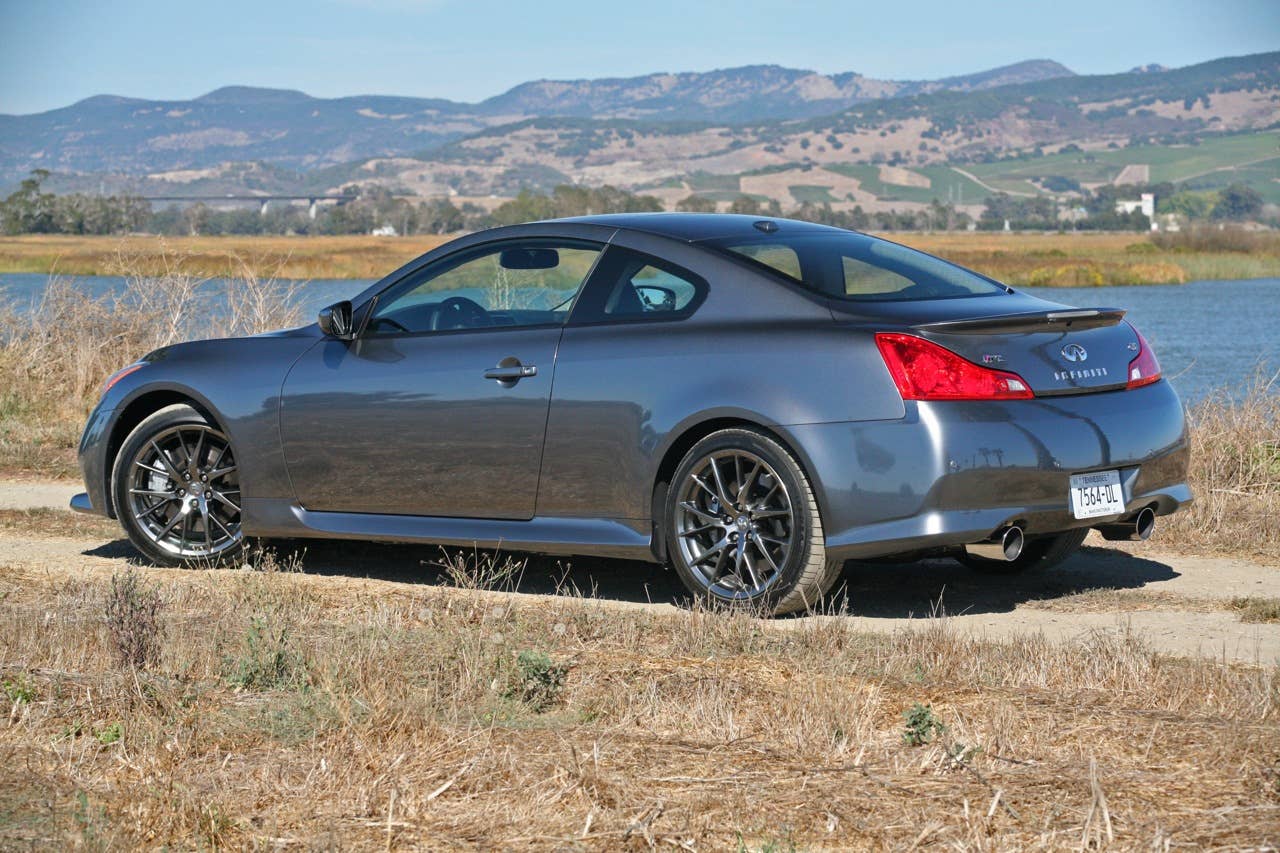 2011 Infiniti IPL G Coupe, rear 3/4 wide view