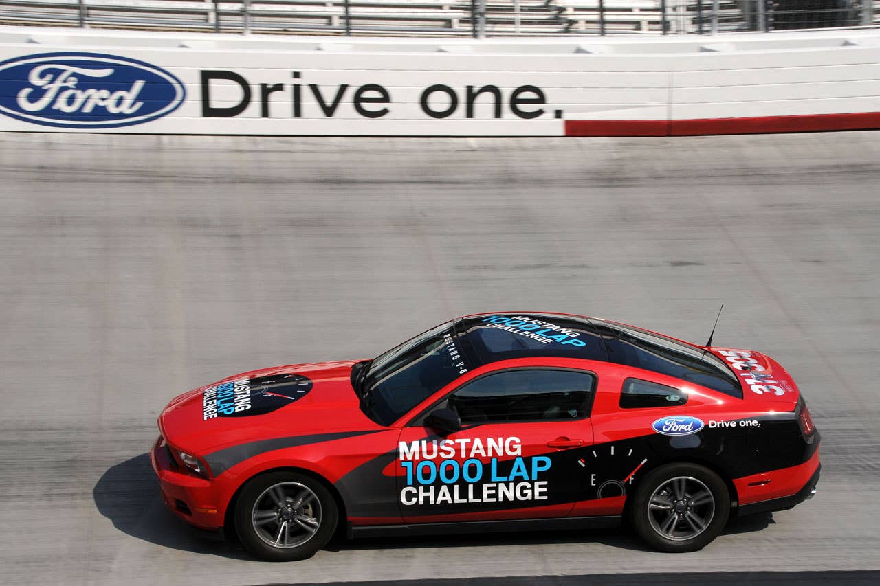 06/23/10 Bristol, Tn.   The stock 2011 Ford Mustang V6 during the Mustang 1000 Lap Challenge at Bristol Motor Speedway. 2010, Paul Webb