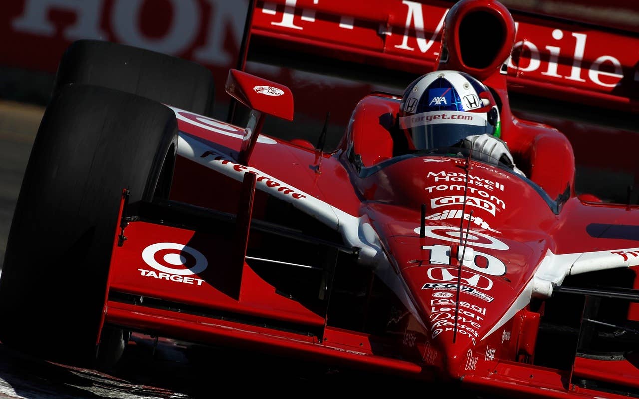 EDMONTON, CANADA - JULY 24:  Dario Franchitti of Great Britain drives his #10 Target Chip Ganassi Racing Dallara Honda during qualifying for the Indy Car Series Honda Indy Edmonton on July 24, 2010 at Edmonton City Centre Airport in Edmonton, Alberta, Canada.  (Photo by Jonathan Ferrey/Getty Images)