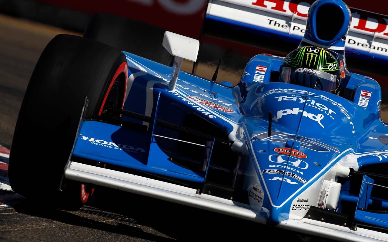 EDMONTON, CANADA - JULY 24:  Paul Tracy of Canada drives his #15 HVM Racing Dallara Honda during qualifying for the Indy Car Series Honda Indy Edmonton on July 24, 2010 at Edmonton City Centre Airport in Edmonton, Alberta, Canada.  (Photo by Jonathan Ferrey/Getty Images)