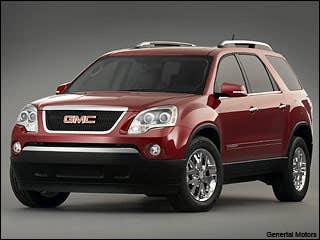 MSRP: $29,735 - $38,280Invoice:  $27,802 - $35,792Fuel Economy: 24 mpg Hwy/16 mpg CityThe GMC Acadia crossover utility vehicle combines the smooth ride and responsive handling of a car with the cargo capability and high seating position of a traditional truck-based sport utility vehicle.More on this Hybrid SUV2008 GMC Acadia InformationCompare the 2008 GMC AcadiaFree 2008 GMC Acadia Price Quote