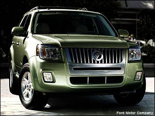 MSRP: $27,195 - $28,945Invoice: $25,555 - $27,164Fuel Economy: 30 mpg Hwy/34 mpg CityThe Mercury Mariner Hybrid comes with an advanced low emissions hybrid drivetrain and bold styling. The Hybrid uses a continuously variable transmission, or CVT that further enhances this hybrid's efficiency.More on this Hybrid SUV2008 Mercury Mariner Hybrid InformationCompare the 2008 Mercury Mariner HybridFree 2008 Mercury Mariner Hybrid Price Quote