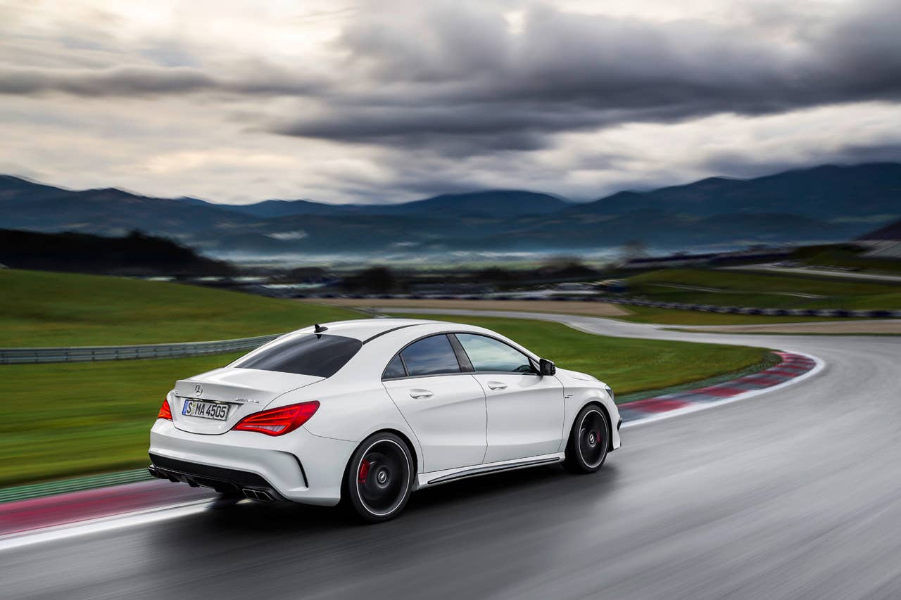 2014 Mercedes-Benz CLA45 AMG rear 3/4