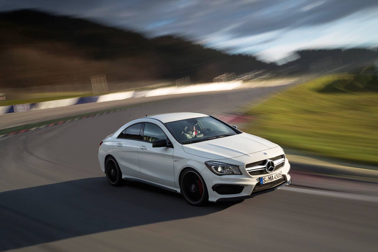 2014 Mercedes-Benz CLA45 AMG front 3/4