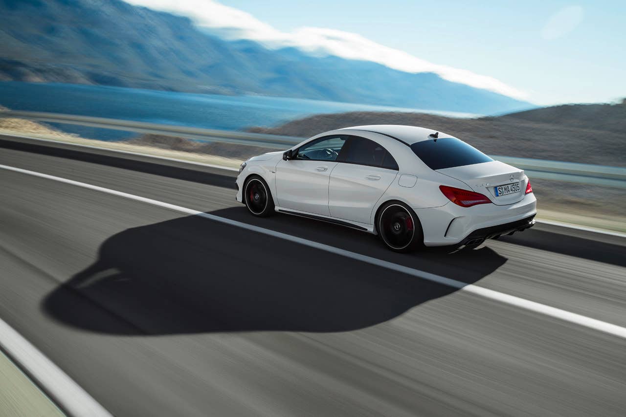 2014 Mercedes-Benz CLA45 AMG rear 3/4