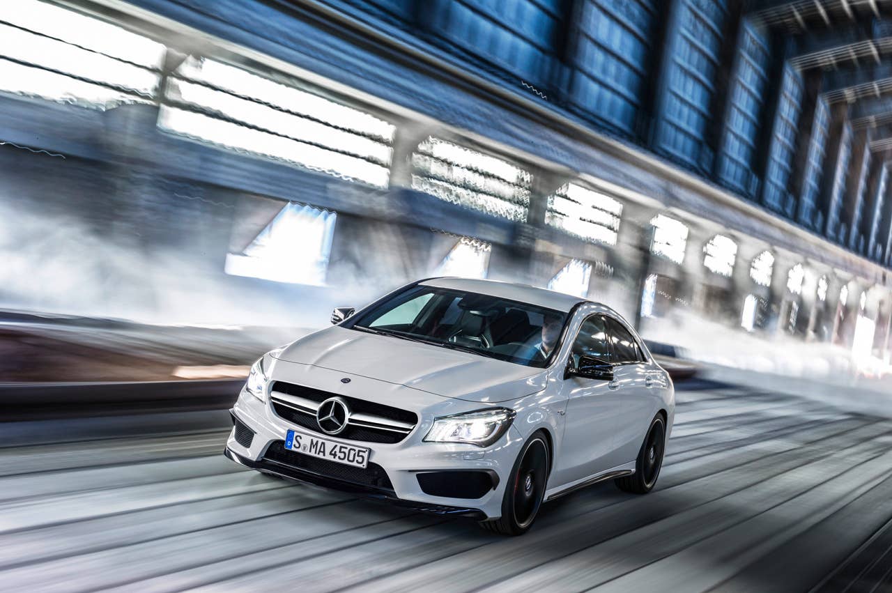 2014 Mercedes-Benz CLA45 AMG front 3/4