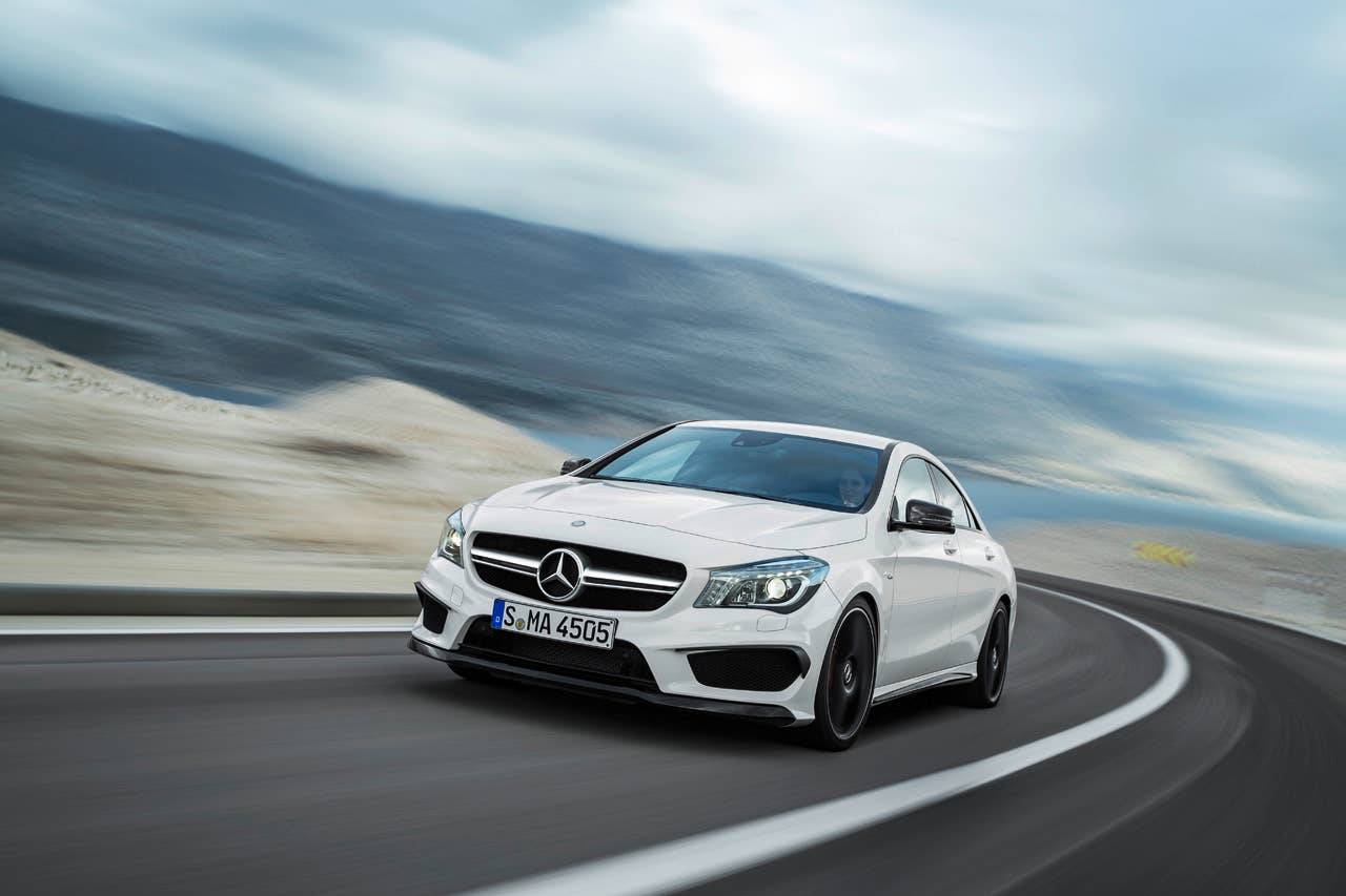 2014 Mercedes-Benz CLA45 AMG front 3/4