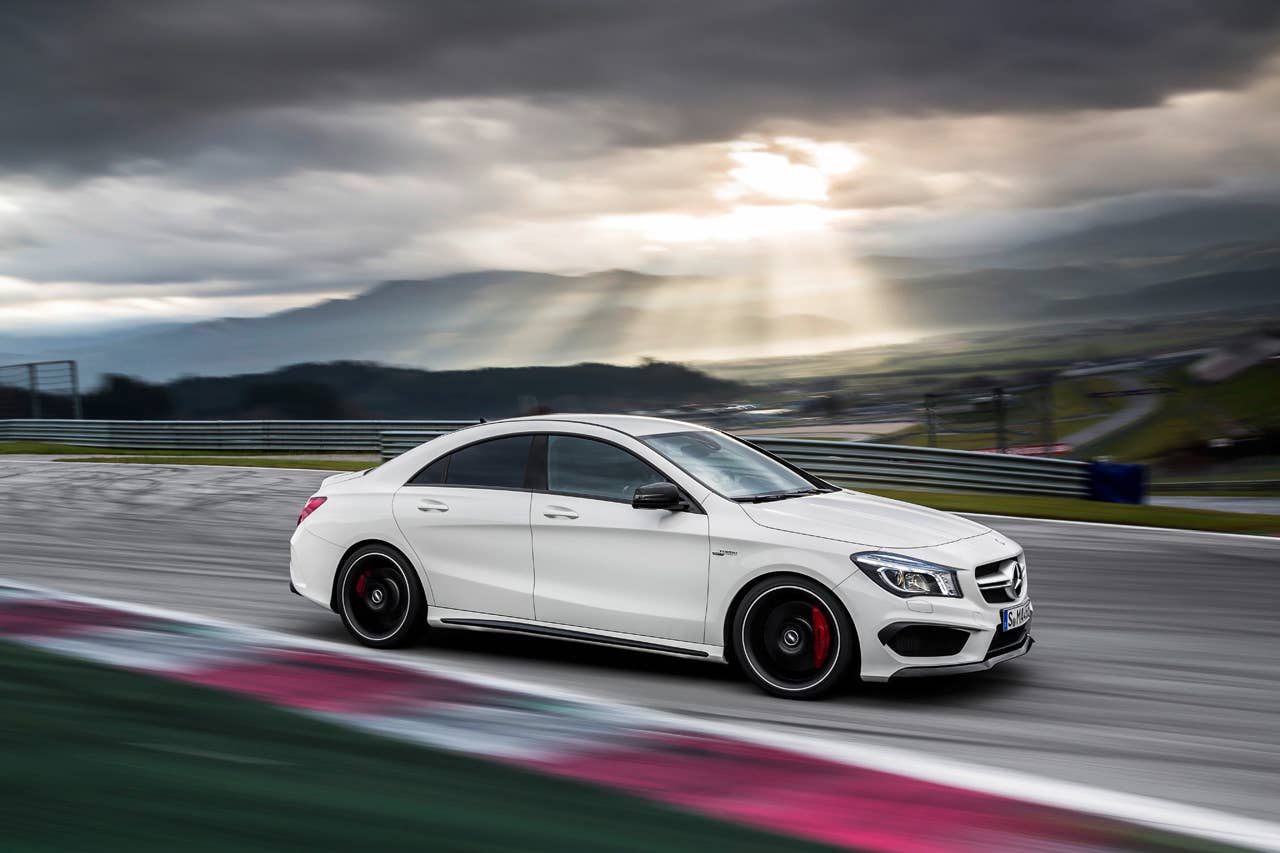 2014 Mercedes-Benz CLA45 AMG front 3/4