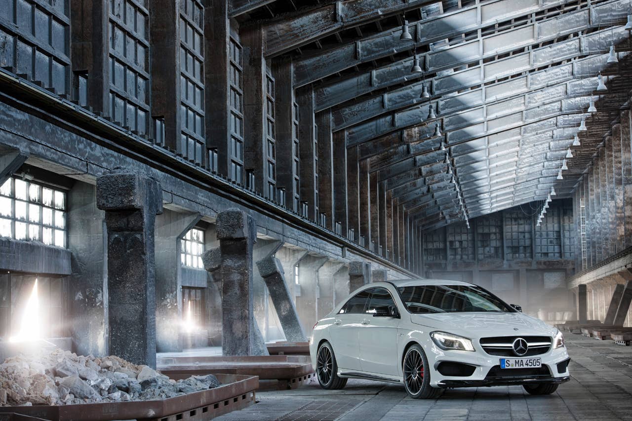 2014 Mercedes-Benz CLA45 AMG front 3/4