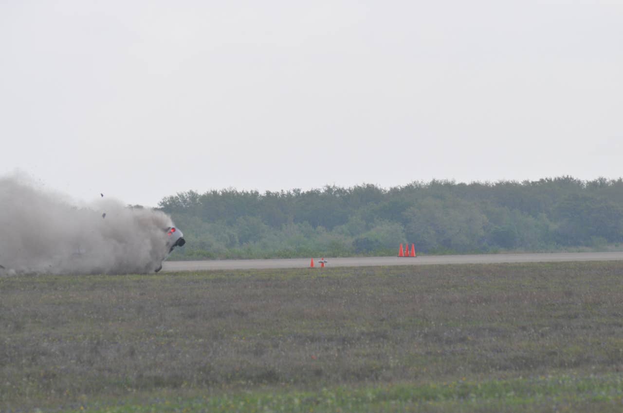 Hinson Motorsports Corvette Z06 Texas Mile crash