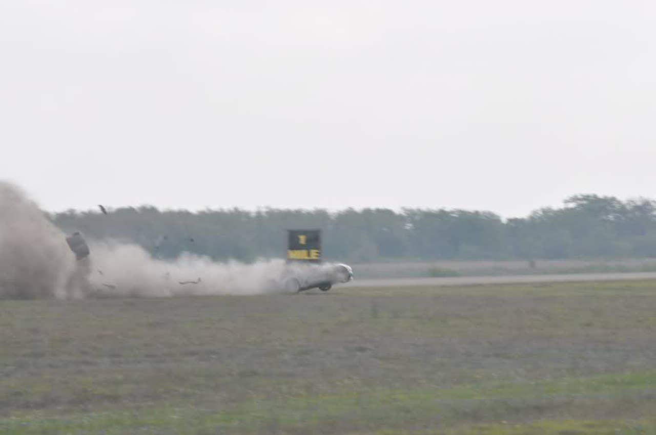 Hinson Motorsports Corvette Z06 Texas Mile crash