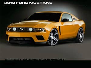 Street Scene Equipment once again leads the way with race-like styling for the street, and power, handling and style incorporated into the perfect package. This Mustang from Street Scene Equipment is sure to turn heads wherever it goes.
