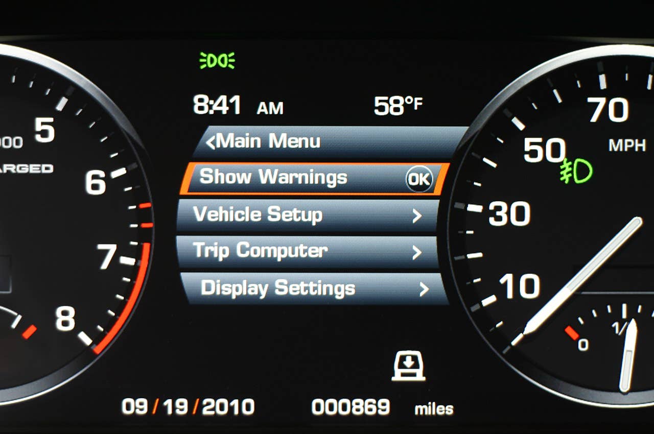 2011 Land Rover Range Rover Supercharged gauges