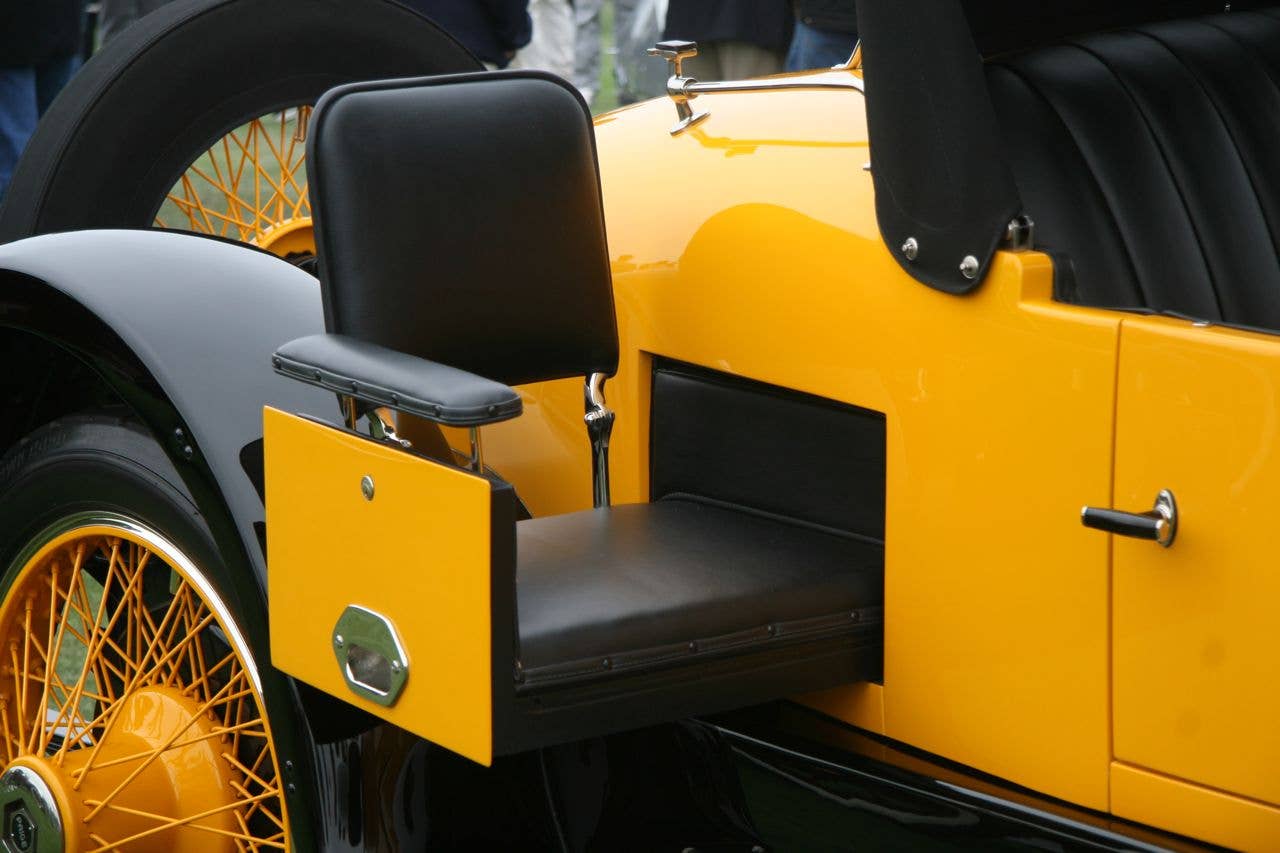 Slide-out seat on the 1921 Paige Model 6-66 Daytona Speedster