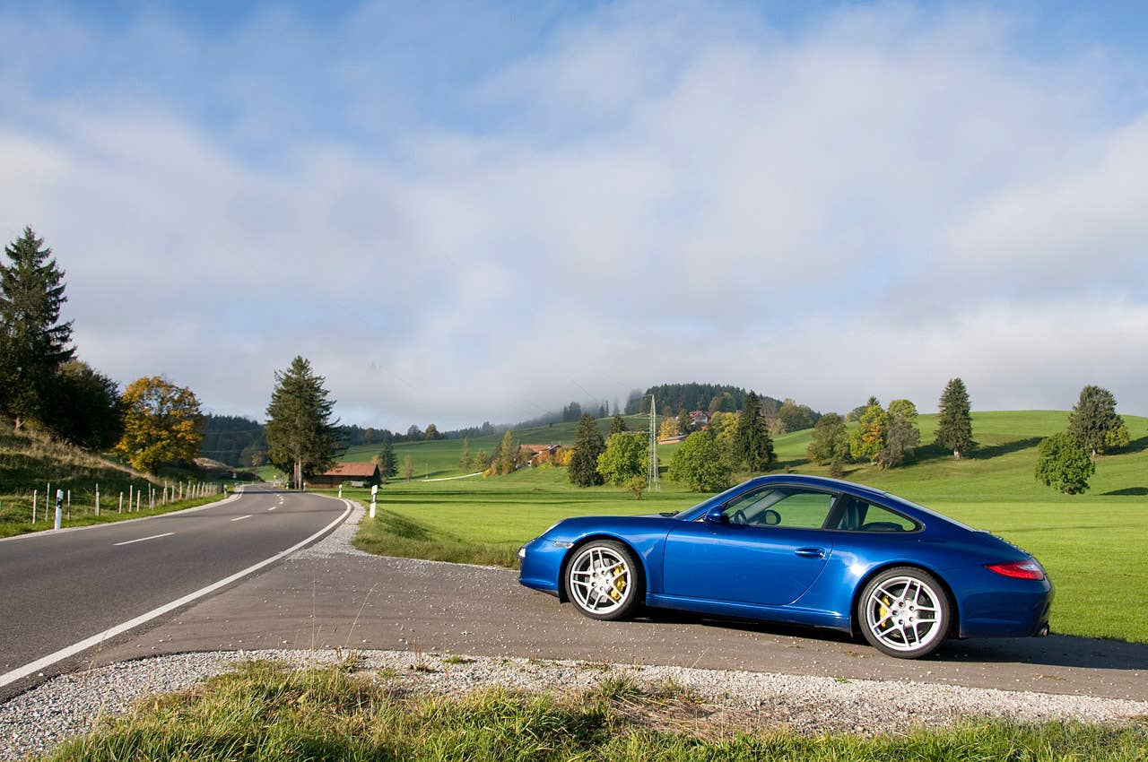 2010 Porsche 911 Carrera S rear 3/4 view