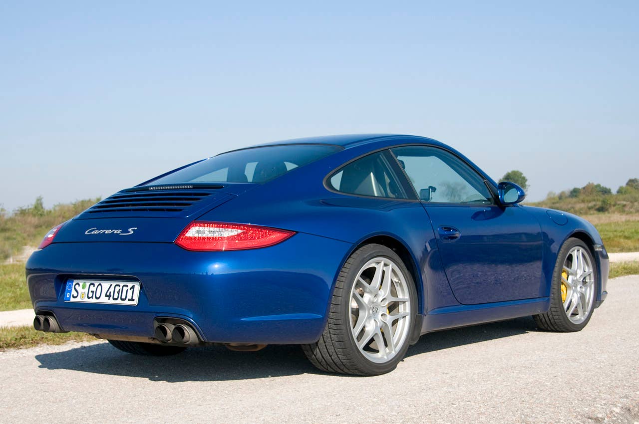 2010 Porsche 911 Carrera S rear 3/4 view