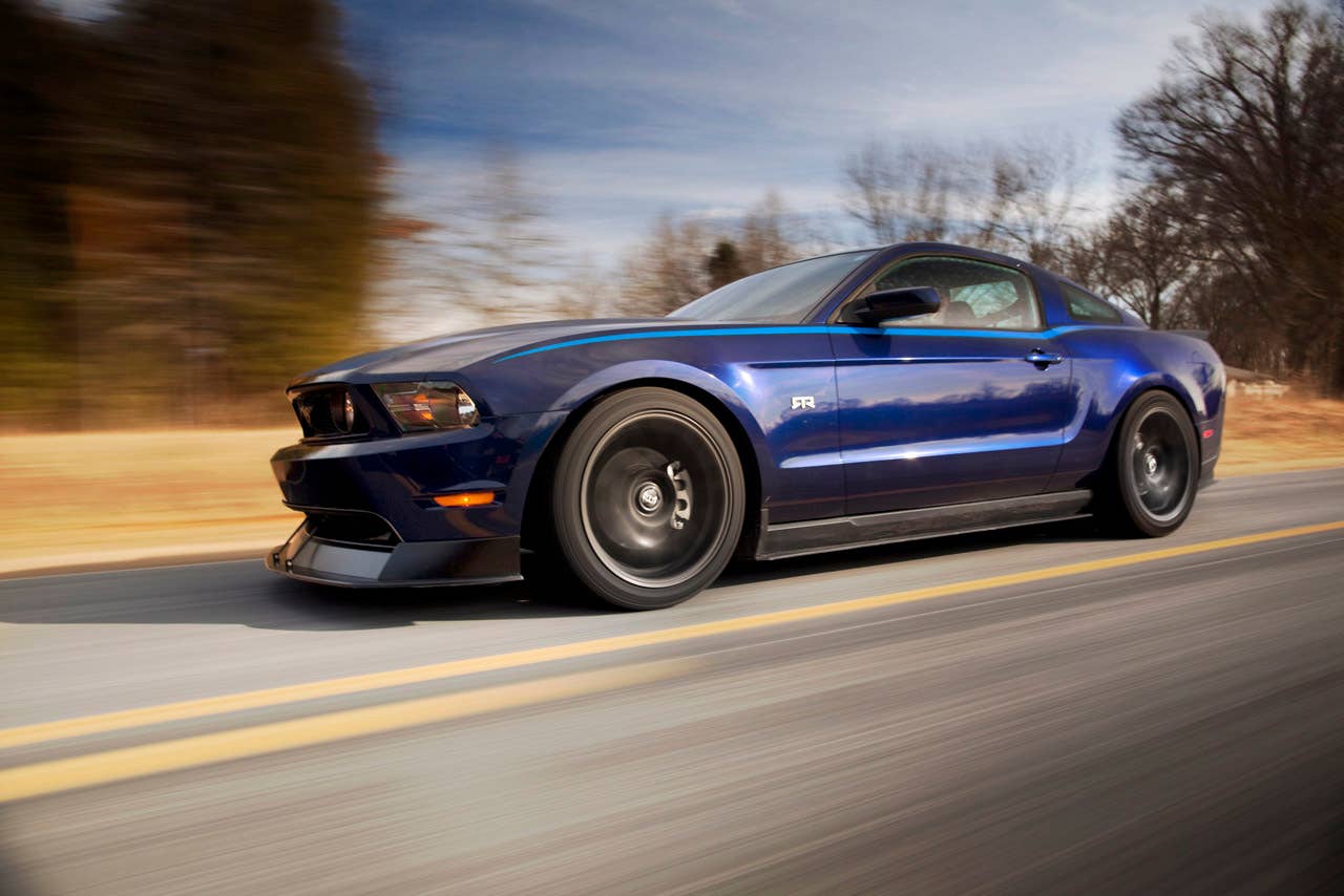 2011 Mustang RTR package: Mustang RTR, a new dealer-installed package for the 2011 Ford Mustang, delivers performance and appearance upgrades for spirited driving. The package was introduced by Vaughn Gittin Jr., driver of the Monster Energy/Falken Tire 2011 Mustang GT in the Formula Drift series. (06/11/2010)