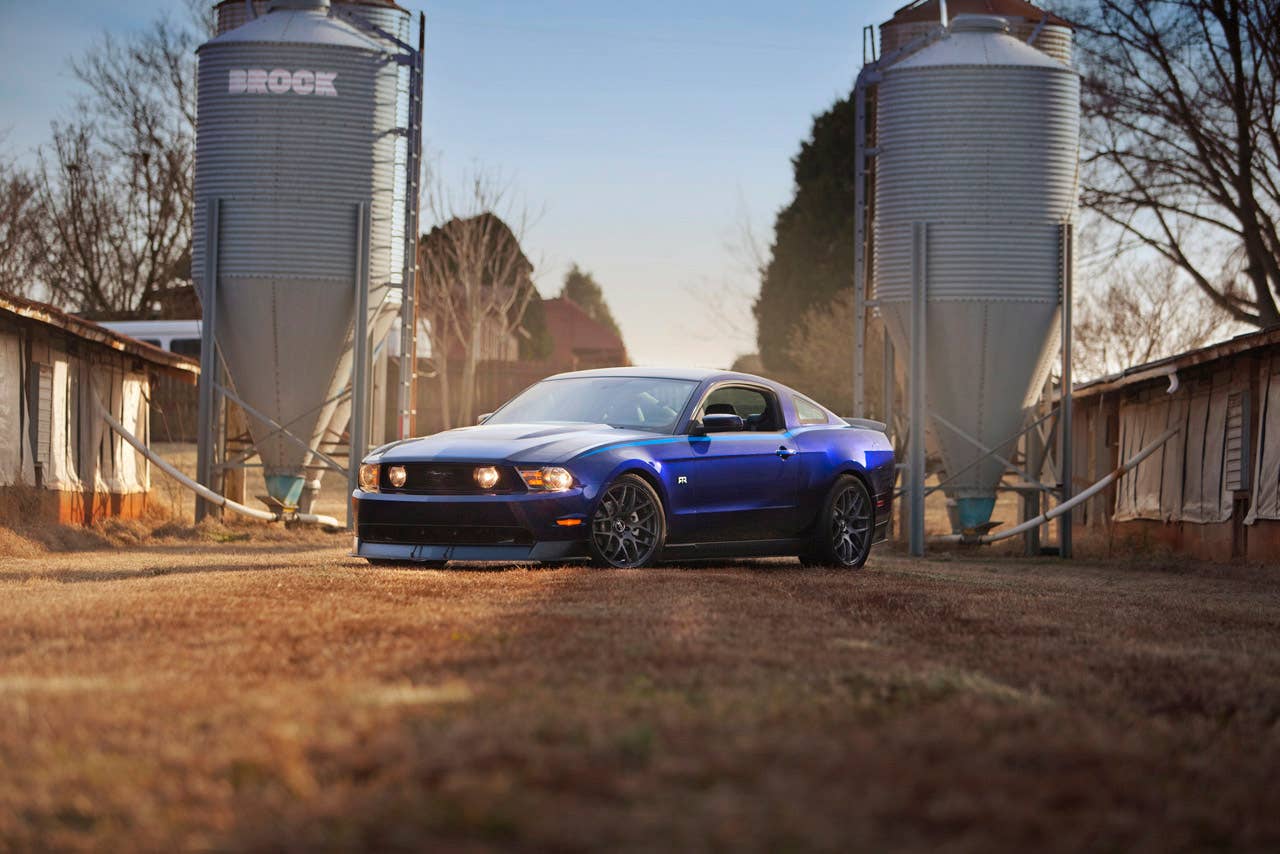 2011 Mustang RTR package: Mustang RTR, a new dealer-installed package for the 2011 Ford Mustang, delivers performance and appearance upgrades for spirited driving. The package was introduced by Vaughn Gittin Jr., driver of the Monster Energy/Falken Tire 2011 Mustang GT in the Formula Drift series. (06/11/2010)
