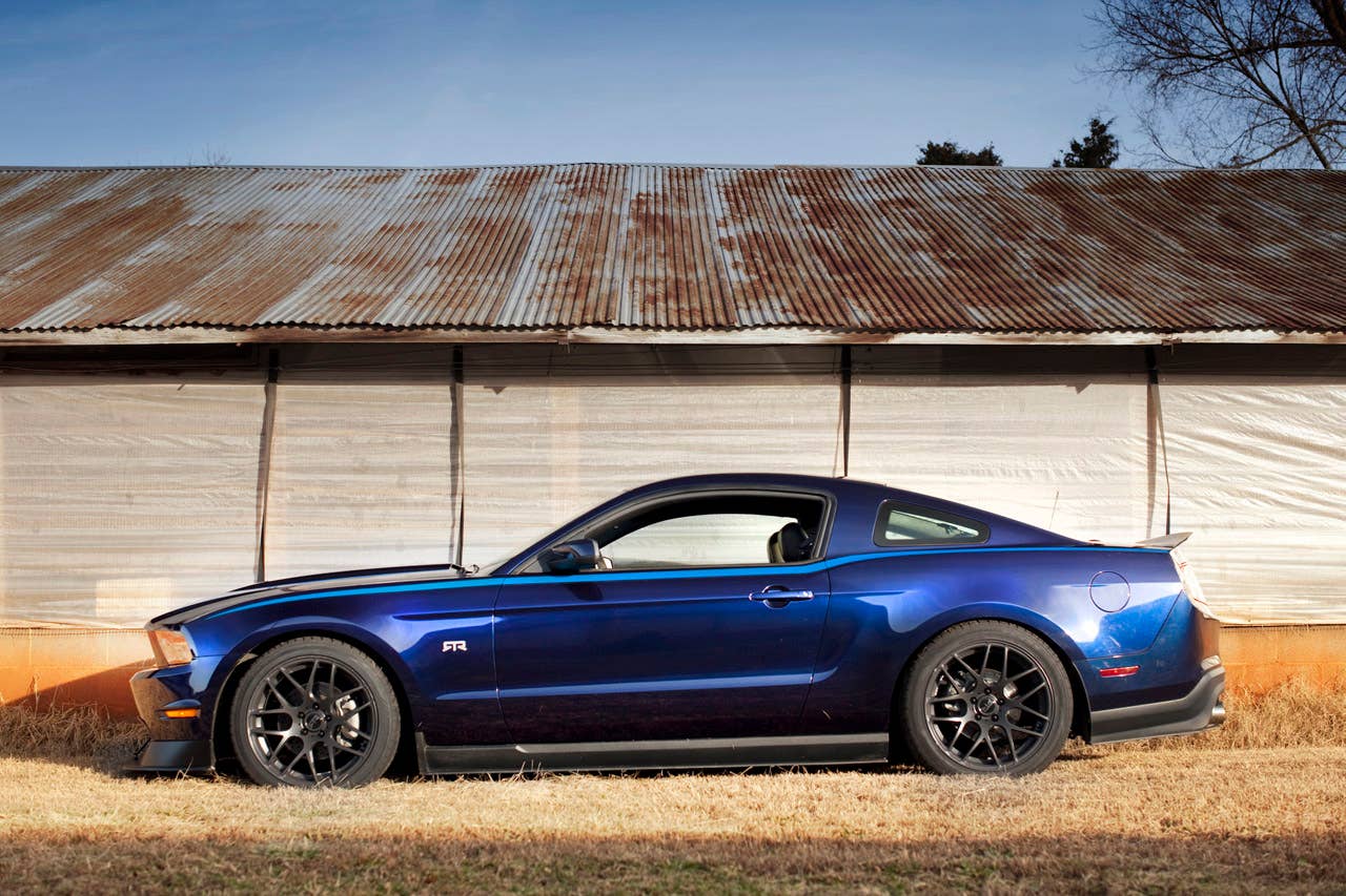 2011 Mustang RTR package: Mustang RTR, a new dealer-installed package for the 2011 Ford Mustang, delivers performance and appearance upgrades for spirited driving. The package was introduced by Vaughn Gittin Jr., driver of the Monster Energy/Falken Tire 2011 Mustang GT in the Formula Drift series. (06/11/2010)