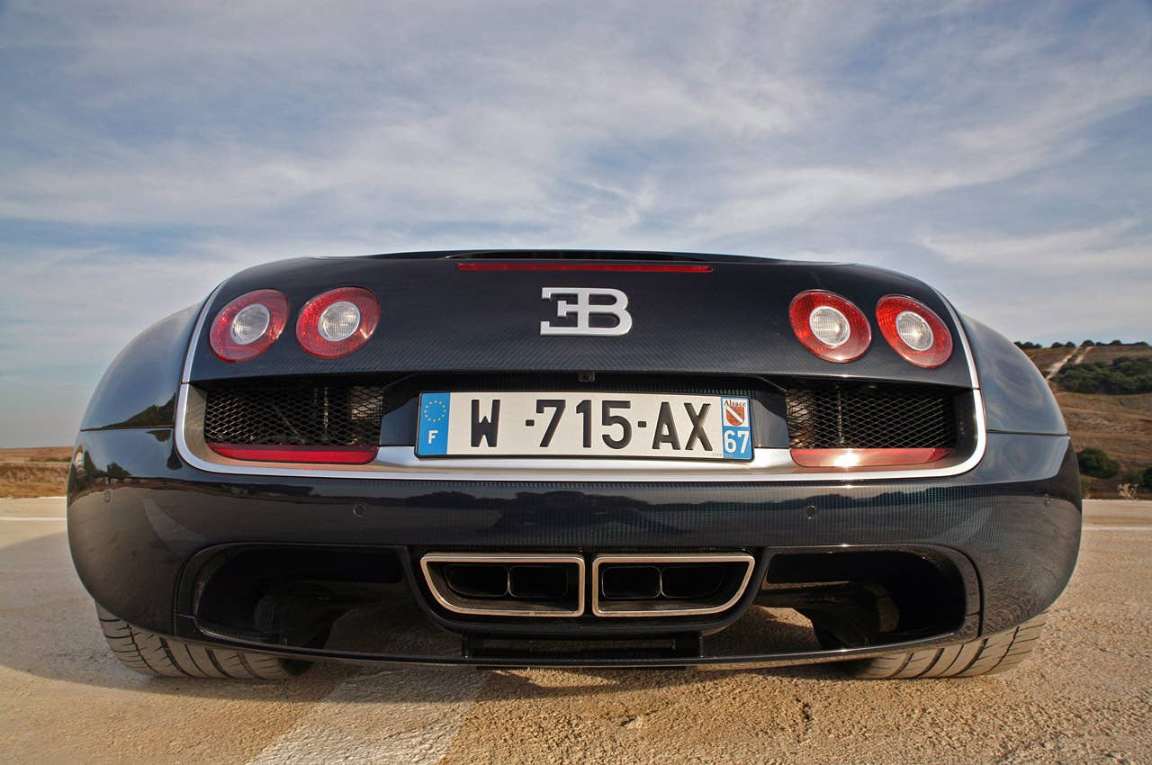 2011 Bugatti Veyron Super Sport rear view