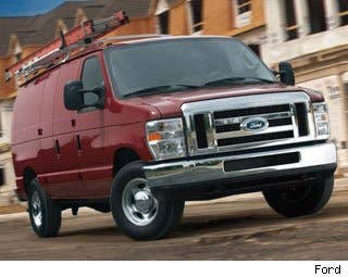 MSRP: $26,055 Average % Off MSRP: 8.0% Average Discount: $2,082  National Average Selling Price: $23,973   Get the Guaranteed Best Price in your area on the Ford E-150  The Ford E-150 cargo vans or passenger wagons are built on a rugged platform and offer large interiors with vast cargo capacities. The Ford E-150 comes with a standard 225-hp 4.6-liter Triton V8 with an optional 255-hp 5.4-liter Triton V8. Both engines are mated to a four-speed automatic transmission. Standard features include four-wheel anti-lock disc brakes, underbody full-size spare, air conditioning, tilt steering wheel and variable intermittent wipers. The cargo van is available in regular or extended length version.  Research the Ford E-150  Ford E-150 Photos & Information Ford E-150 Best Deals  Ford E-150 Local Dealer Price Quote