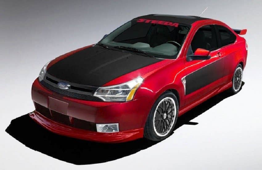Steeda Autosports applies its performance expertise to deliver this race ready 2008 Focus that takes its attitude to the street or track. The 2.0-liter Duratec I-4 is treated to a Steeda patented cold-air intake and performance exhaust. The Steeda/Eibach coil over suspension is fully adjustable and features a Steeda strut tower brace and stay-bars. A 3D Carbon Euro Series body kit is accented by Steeda custom grille, front fender treatments and Club Racer graphics. The 18-inch, Steeda Open Mesh performance wheels wear Nitto NT01 high-performance tires.