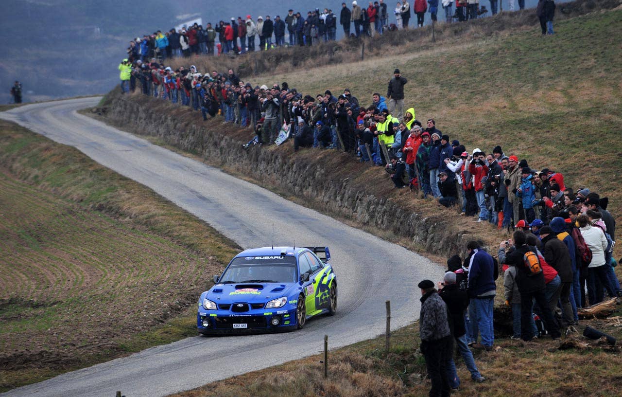 Chris Atkinson and Stephane Prevot compete in their Subaru Subaru Impreza WRC 2006, A/8 during Leg 3 of the WRC Rally of Monte Carlo on January, 27, 2008 in Monte Carlo, Monaco.