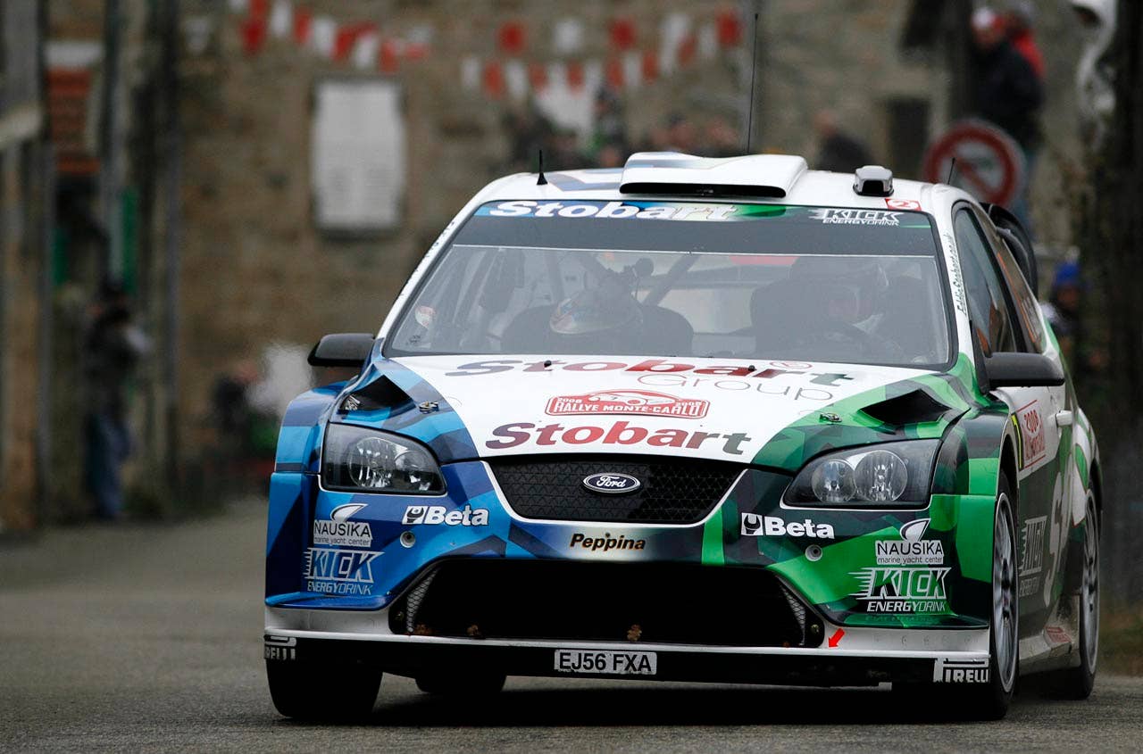 Gigi Galli and Giovanni Bernacchini drive their Ford Focus during Leg Two of the Rallye Automobile Monte Carlo 2008, January 26, 2008 Monte Carlo, Monaco.