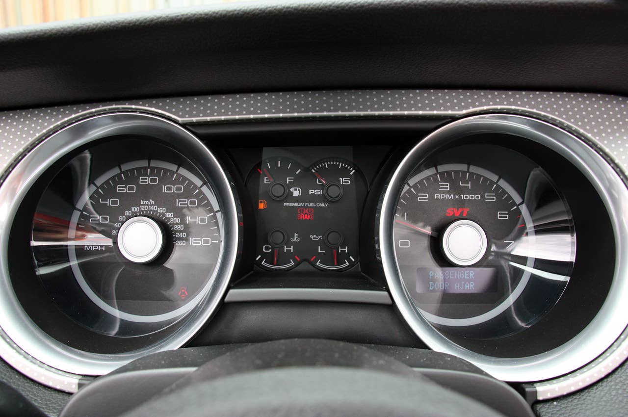2011 Ford Shelby GT500 Convertible gauges