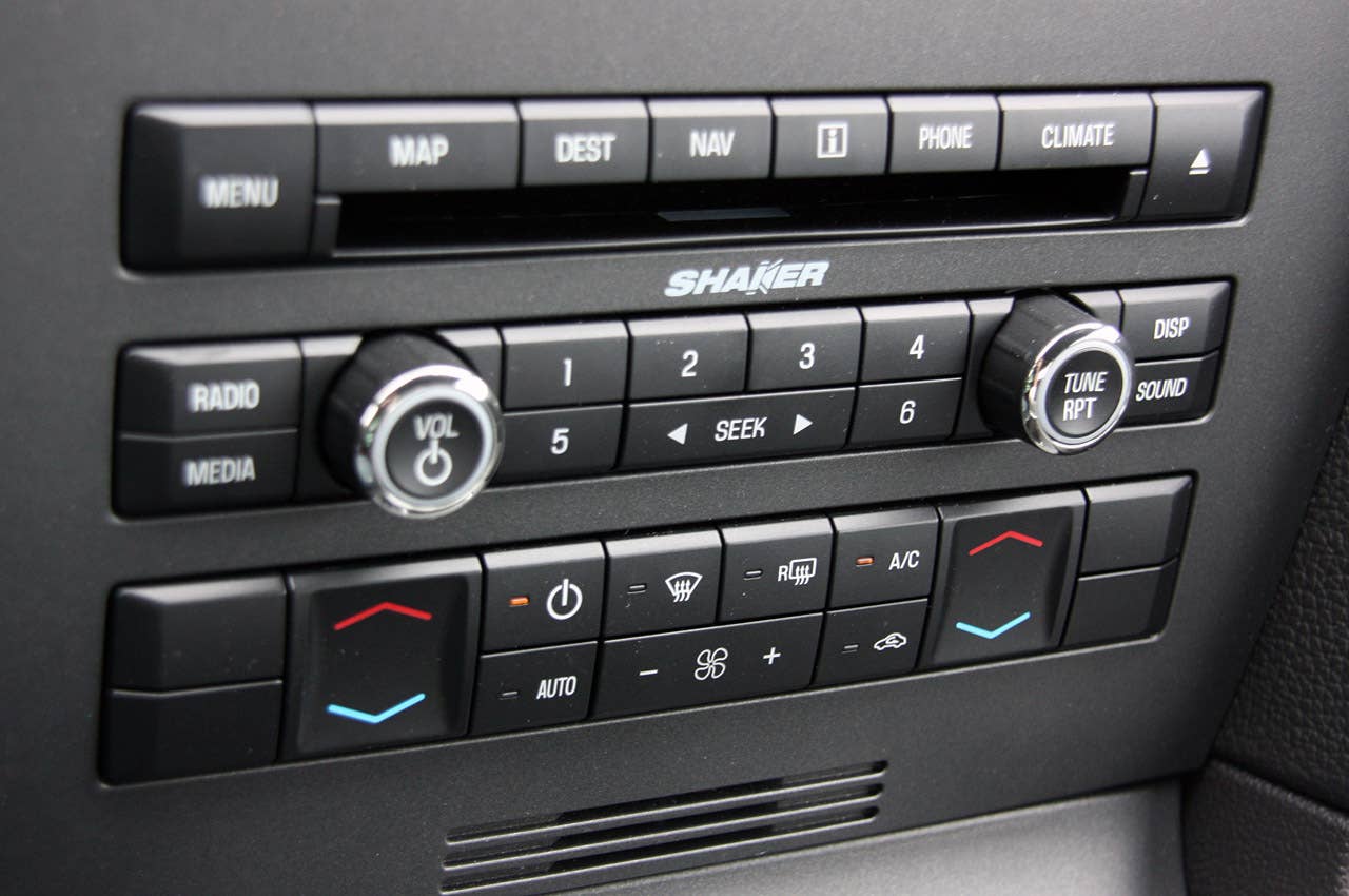 2011 Ford Shelby GT500 Convertible multimedia and climate controls