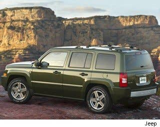 MSRP: $15,995 to $25,695  Fuel economy: 23 city, 30 highway  Seats: 5  TheJeep Patriot is a kind of twin to the Compass. They are built on the same assembly line, but while the Compass is a bit more rounded in its shape and corners, the Patriot sports a more traditional boxy Jeep look.  Like the Compass, the Patriot got a lot of criticism out of the gates, but was seriously upgraded by Fiat in 2009 and 2010. And like the Compass, AOL Auto’s Best Deals tool puts the lowest starting price for the Patriot at $15,784 for a 2013 front-drive Sport. You may well get north of this price when you add some features you want. But this is a great starting price for a vehicle this substantial.  If you want to save yourself some money by opting out of the 4x4 versions, buying a set of snow tires for the winter months will help. That will cost you about $1,000 minimum with an inexpensive set of steel rims.  Fuel economy on the Patriot is not too bad, at 23 mpg city and 30 mpg highway. All but the Limited editions of the Compass and Patriot come with a 2.0 liter I4 engine that kicks out 158 horsepower.