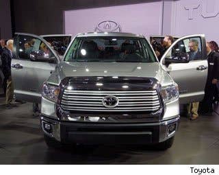 Ford's global marketing chief Jim Farley launched the Tundra for Toyota when he was at the company in 2006."It wasn't until I came to Ford and the engineers here tore down the Tundra, as well as the Nissan Titan, for me that I understood what we didn't know at Toyota about building a world class, durable, credible pickup truck," Farley told AOL Autos in an interview.  Americans bought almost two million pickups last year, a number that is expected to go up by perhaps 10% this year. Ford led all truck sellers with 645,000. GM sold 575,000 and Ram sold 293,000.  Toyota this week unveiled a new version of the Tundra, it's third try to make serious headway against Detroit. What's different this time?