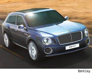 Engine: 6-liter twin turbo W-12 Horsepower: 567 horsepower Torque: 516 pound-feet Price: Not released, expect $200,000-plus  First shown in Geneva, Bentley has plans to bring a big, powerful SUV to market by 2015. It would likely feature the 12-cylinder 6-liter engine Bentley uses in other vehicles. It would obviously redefine opulent interior for an SUV, as many of the coach-maker’s other vehicles do.  According to Bloomberg News, Bentley is considering a price tag just north of $200,000. Good thing it doesn’t arrive for three more years, leaving people with enough time to save.