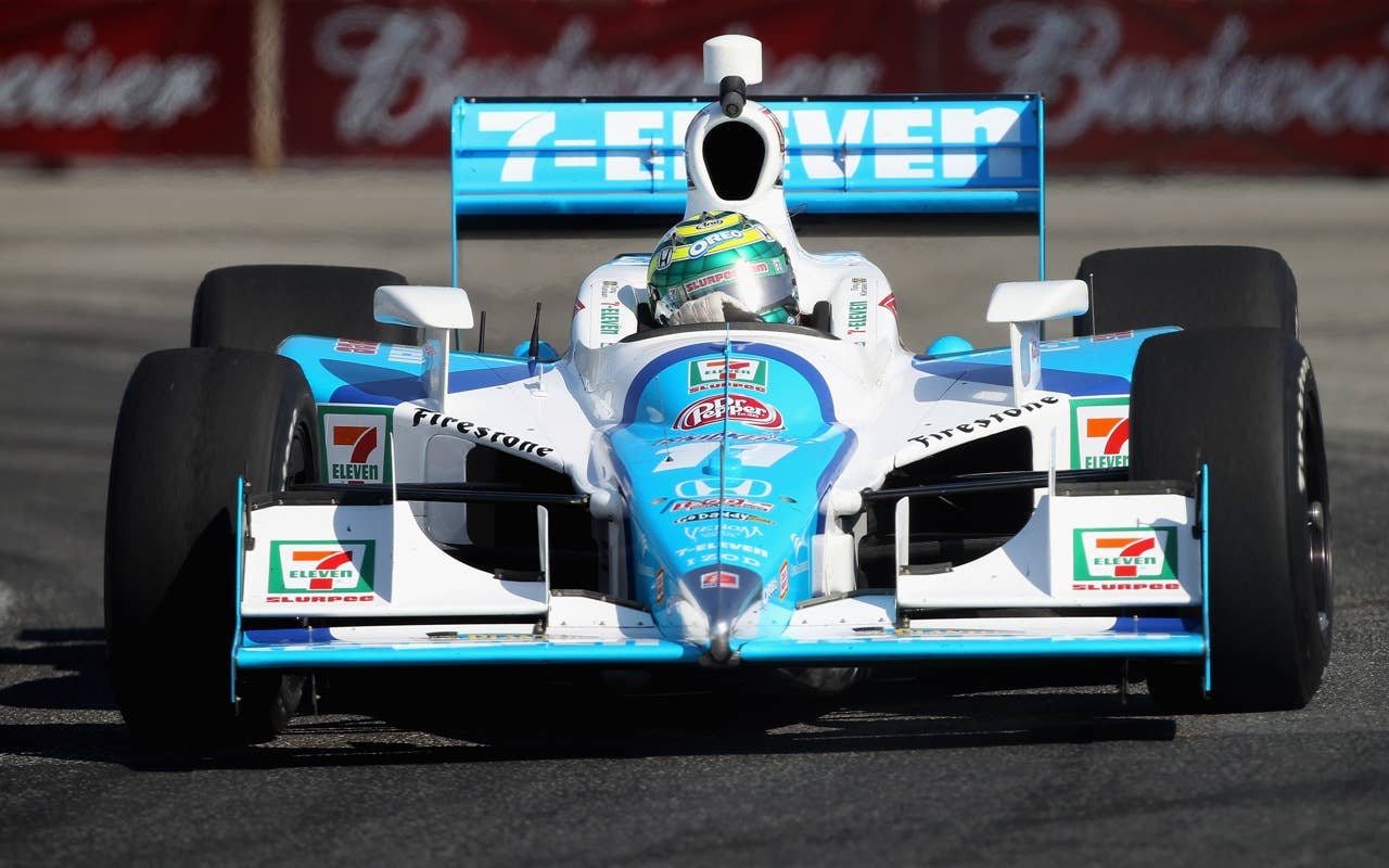 TORONTO, ON - JULY 17:  Tony Kanaan, driver of the #11 Team 7-Eleven/Nestle Pure Life Andretti Autosport Dallara Honda, during practice for the IZOD IndyCar Series Honda Indy Toronto on July 17, 2010 in the streets of Toronto, Canada.