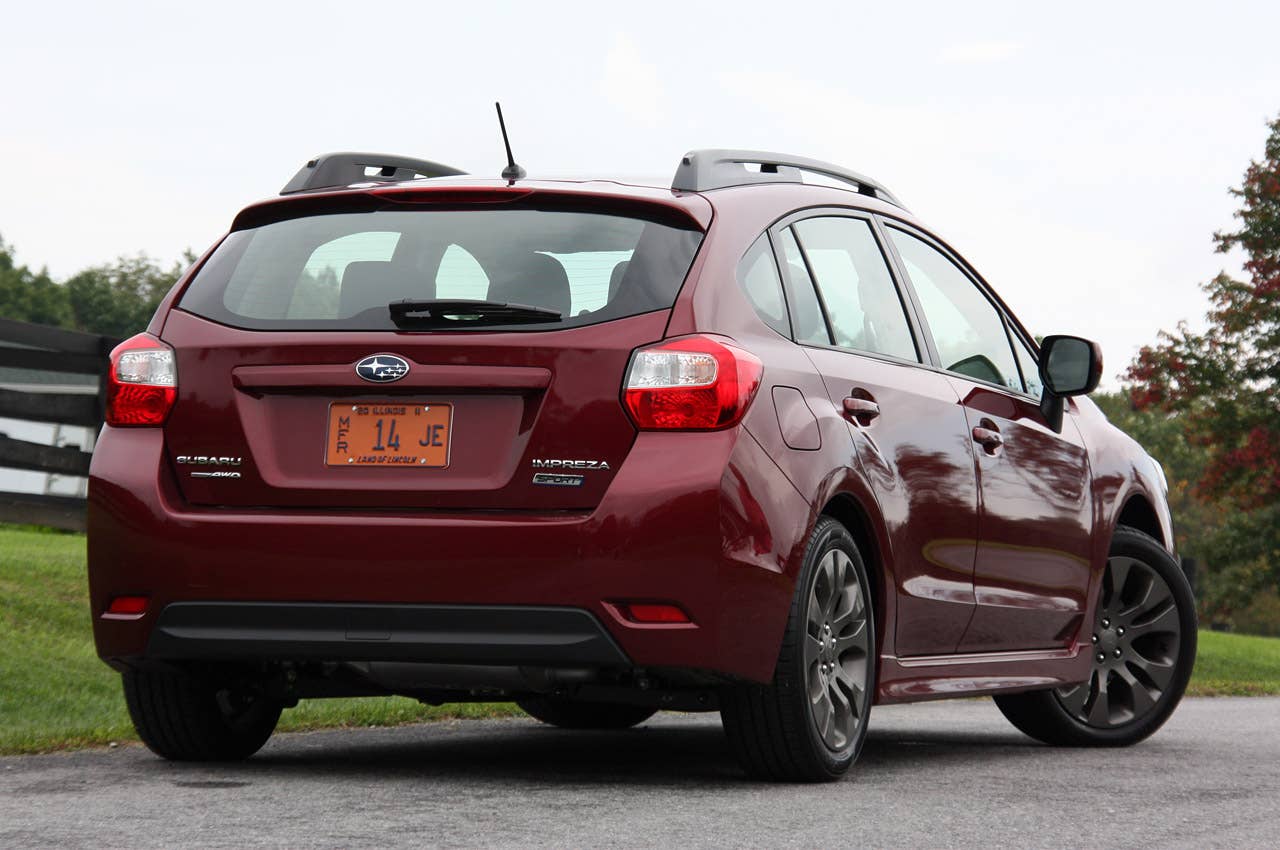 2012 Subaru Impreza rear 3/4 view