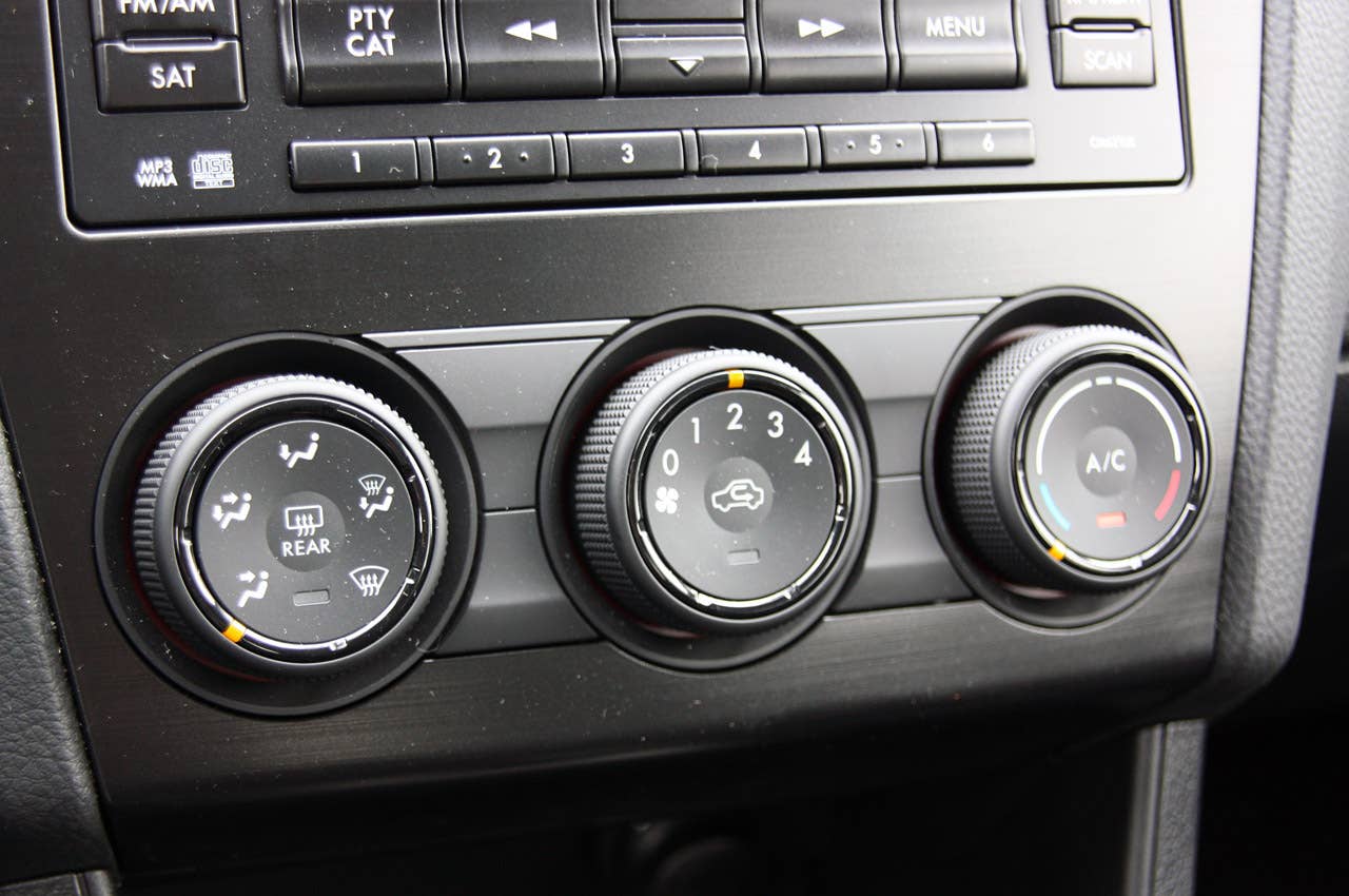 2012 Subaru Impreza climate controls