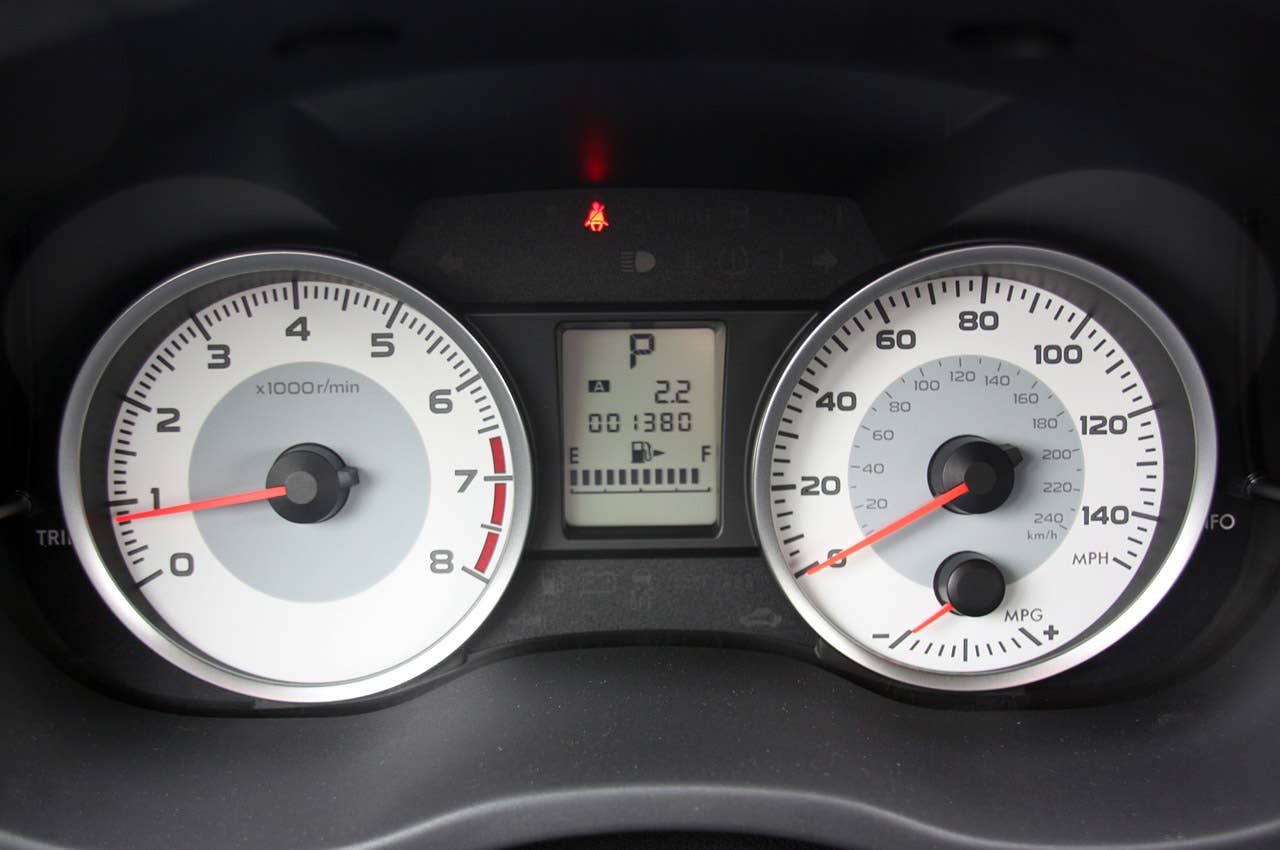 2012 Subaru Impreza gauges