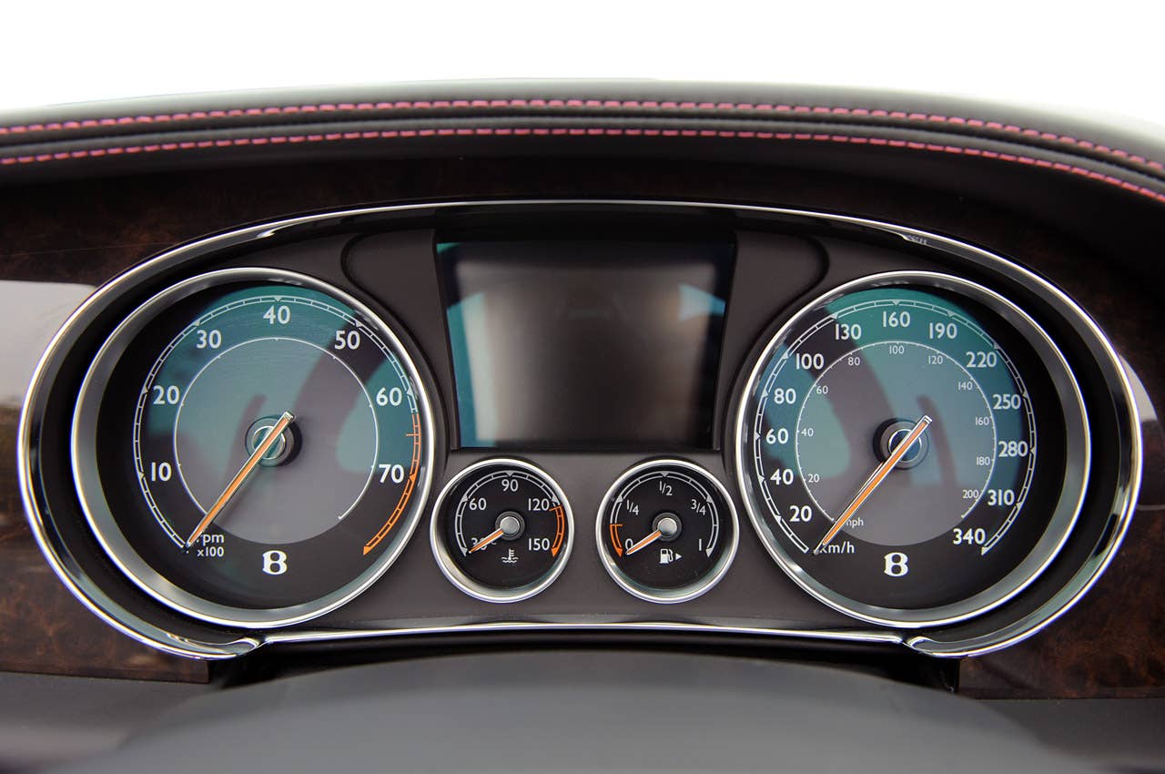 2012 Bentley Continental GTC gauges