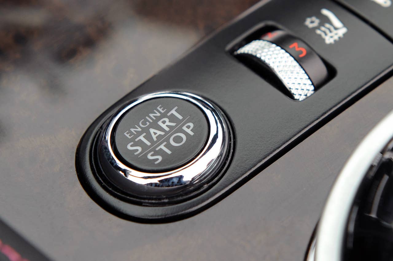 2012 Bentley Continental GTC start button