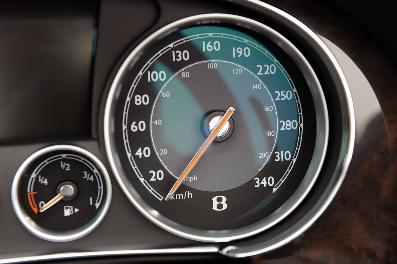 2012 Bentley Continental GTC speedometer