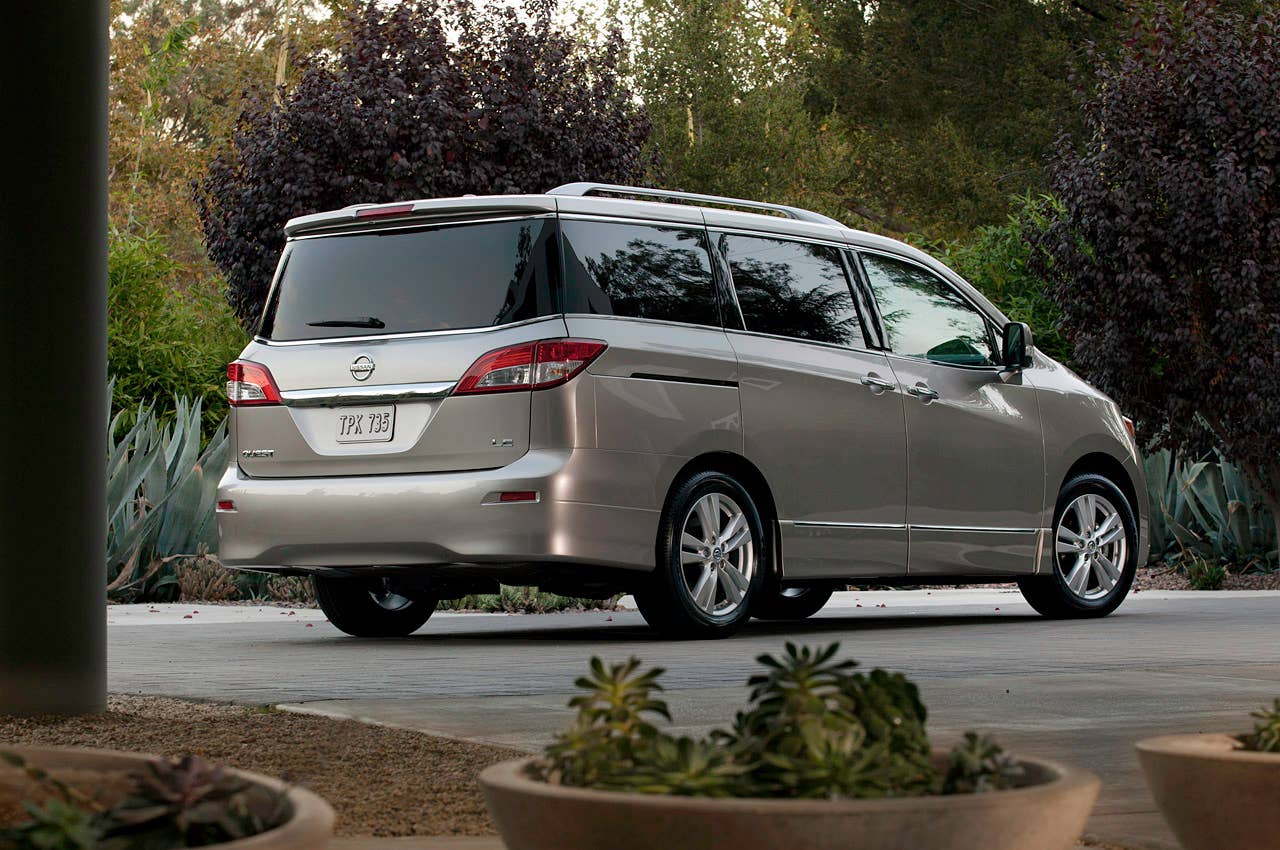 2011 Nissan Quest rear 3/4 view