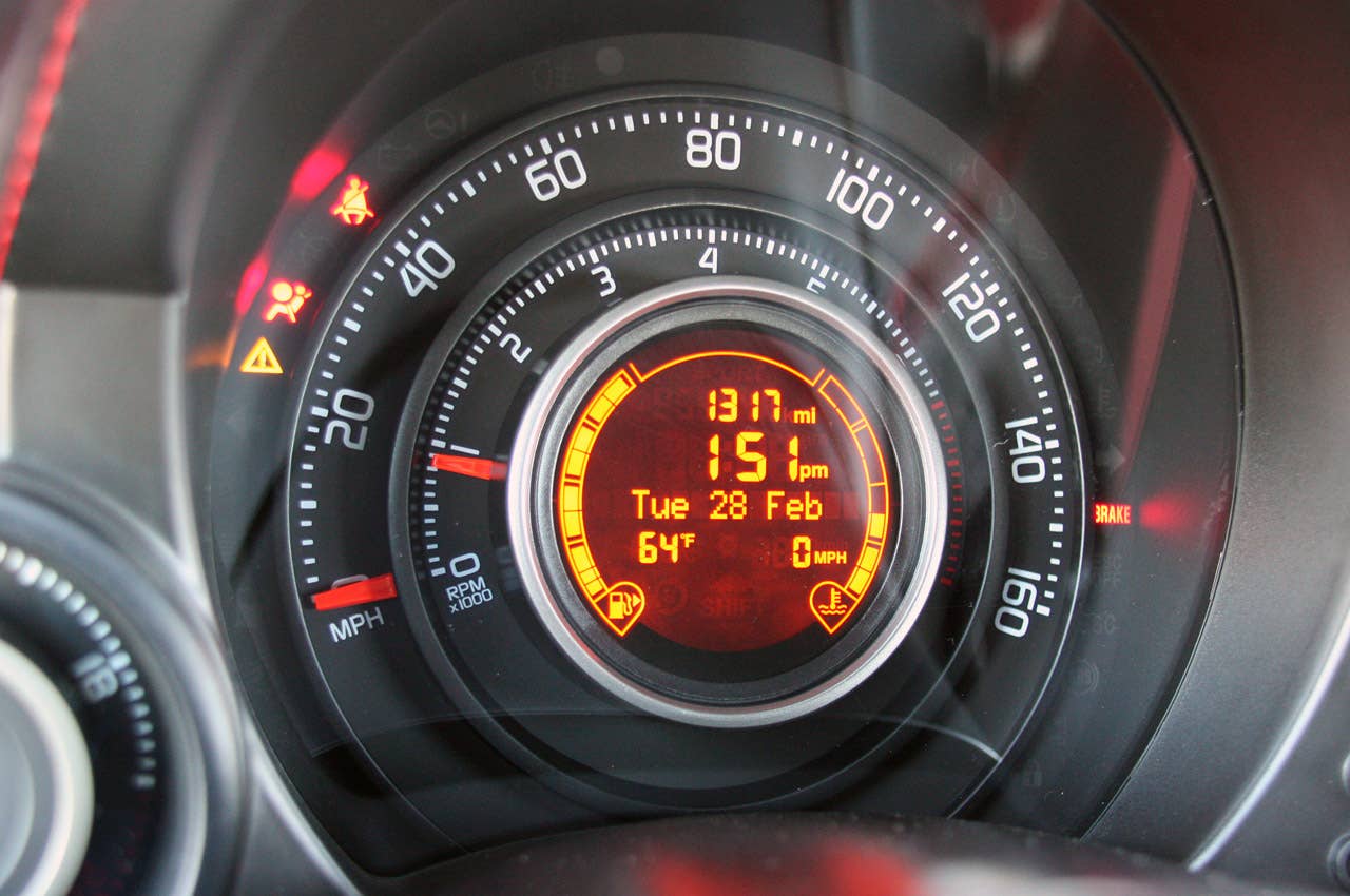 2012 Fiat 500 Abarth gauges