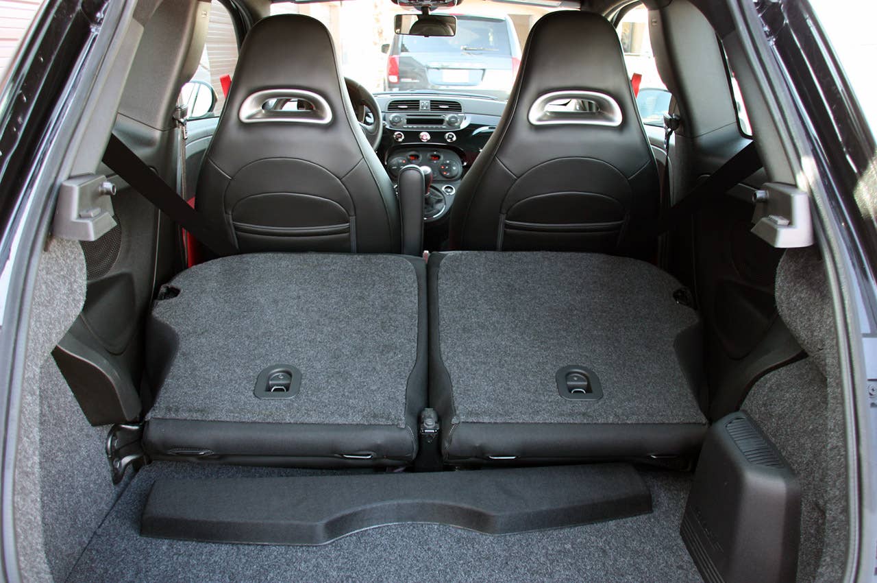2012 Fiat 500 Abarth rear cargo area