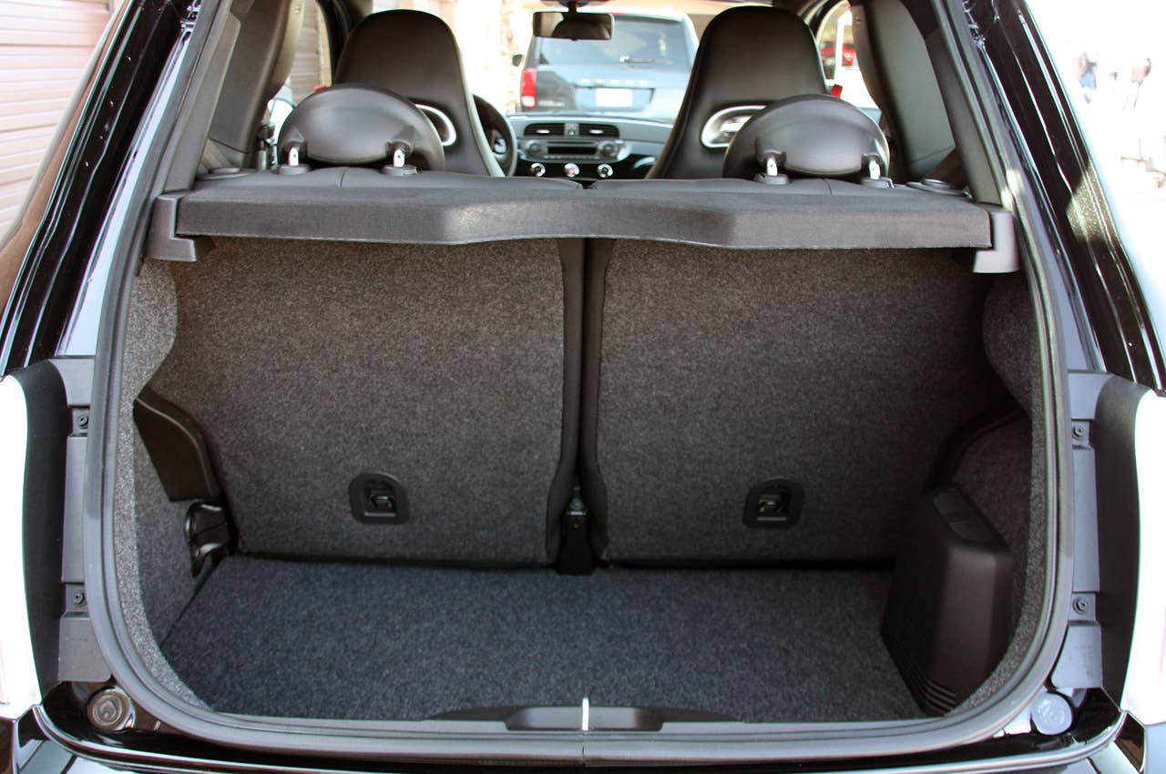 2012 Fiat 500 Abarth rear cargo area