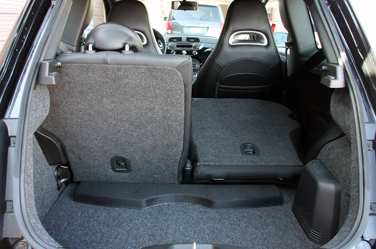 2012 Fiat 500 Abarth rear cargo area